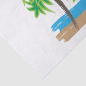 Palmbomen Tropisch Eiland Strand Tissuepapier (Detail)