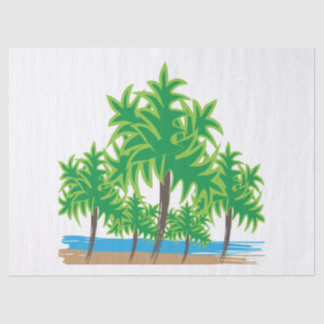 Palmbomen Tropisch Eiland Strand Tissuepapier