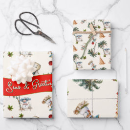 Palmbomen Tropisch kerstpatroon Inpakpapier Vel