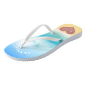 Palmbomen Tropisch Strand Trouwhart Bruidsmeisje Teenslippers (Schuin)