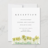 Palmbomen Tropische Bruiloft Receptie Enclosure Kaart (Voorkant)