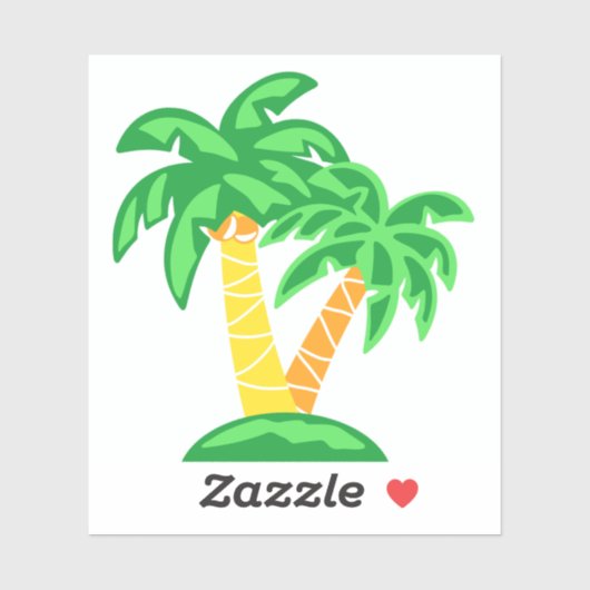 Palmbomen Tropische Palmen Kleurstof Cut Sticker (Vel)