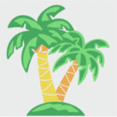 Palmbomen Tropische Palmen Kleurstof Cut Sticker (Voorkant)