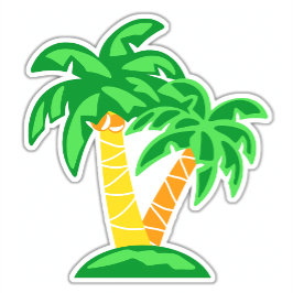 Palmbomen Tropische Palmen Kleurstof Cut Sticker