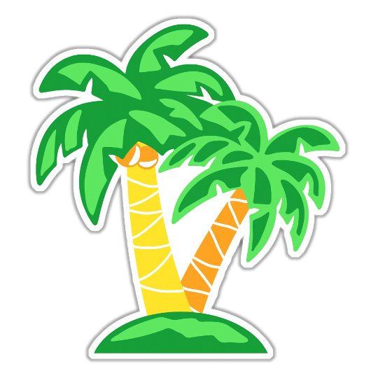 Palmbomen Tropische Palmen Kleurstof Cut Sticker