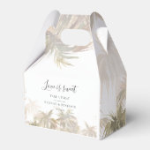 Palmbomen Tropische Waterverf Script bruiloft Bedankdoosjes (Voorkant Zijde)