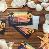 Palmbomen tropische zonsondergang met uw Logo & fo Visitekaartje