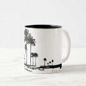Palmbomen Tweekleurige Koffiemok (Voorkant rechts)
