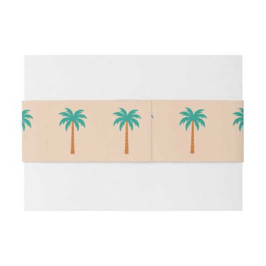 Palmbomen Uitnodigingen Wikkel (Achterkant Voorbeeld)