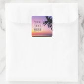 Palmbomen Vierkante Sticker (Tas)