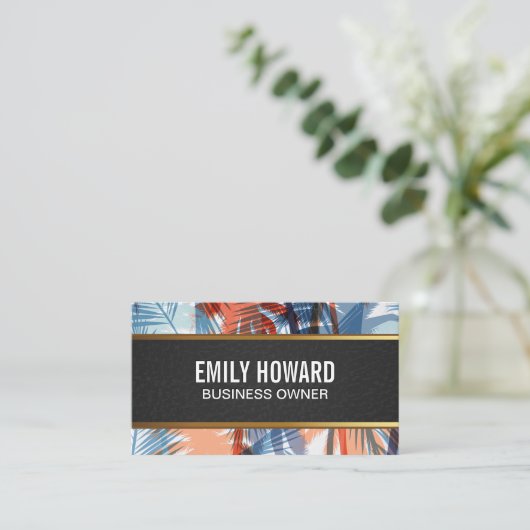 Palmbomen Visitekaartje (Staand voorkant)