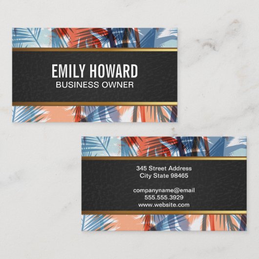 Palmbomen Visitekaartje (Voorkant / Achterkant)