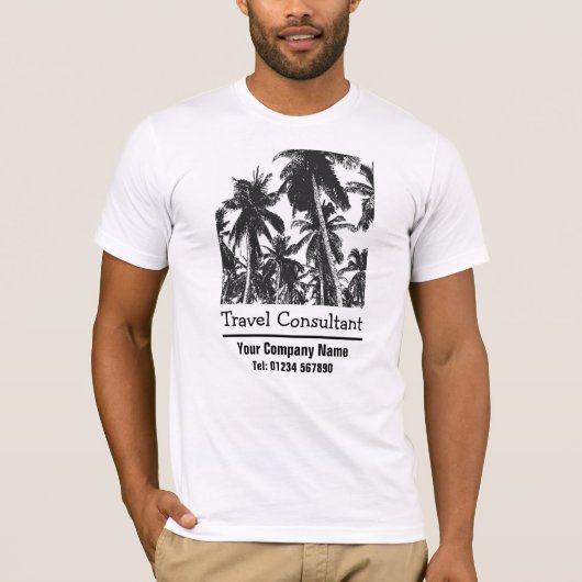 Palmbomen voor reisconsultant of reisagent t-shirt (Voorkant)