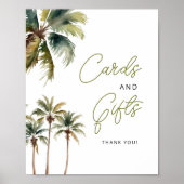 Palmbomen Vrijgezellenfeest Kaarten en geschenken Poster (Voorkant)