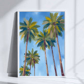 Palmbomen Waterverf Art Tropical Poster