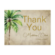 Palmbomen Waterverf Tropisch Bedankt 