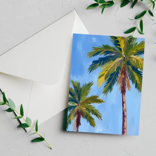 Palmbomen Waterverf tropisch Briefkaart