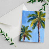 Palmbomen Waterverf Tropische Kaart