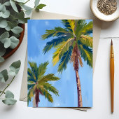 Palmbomen Waterverf Tropische Kaart