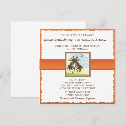 Palmbomen - Weddenschappen Kaart (Voorkant / Achterkant)