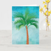 Palmbomen Wenskaart Kaart (Gele Bloem)