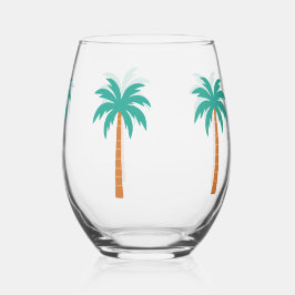 Palmbomen Wijnglas Zonder Voet