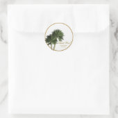 Palmbomen Wit & Goud Elegante Bruiloft Stickers (Tas)