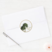 Palmbomen Wit & Goud Elegante Bruiloft Stickers (Envelop)