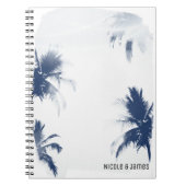 Palmbomen Wit Hitte Glamour Chique Modern Tropisch Notitieboek (Voorkant)