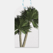 Palmbomen Witte Elegante Strand Bruiloft Cadeautag Cadeaulabel (Achterkant)