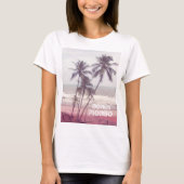 palmbomen, zomer, strand alsjeblieft t-shirt (Voorkant)