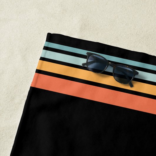 Palmbomen zonnebril retro familie vakantie groovy strandlaken (In situ)