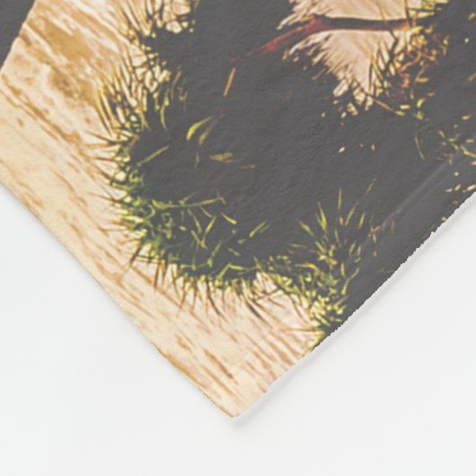 Palmbomen Zonsondergang: Goa  Fleece Deken (Hoek)