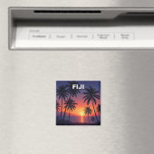 Palmbomen zonsondergang op Fiji Magneet (Insitu (Vaatwasser))