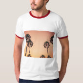  palmbomen zonsondergang t-shirt (Voorkant)