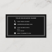 Palmbomen Zonsondergang Tropisch Strand Fun Travel Visitekaartje (Achterkant)