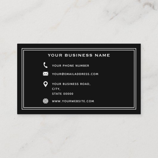 Palmbomen Zonsondergang Tropisch Strand Fun Travel Visitekaartje (Achterkant)