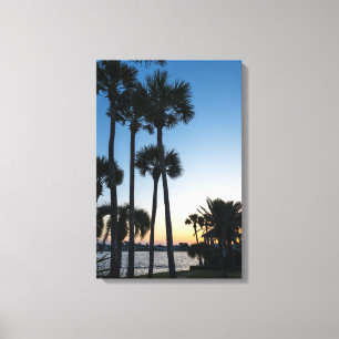 Palmbomen Zonsopkomst Destin Florida Canvas Print