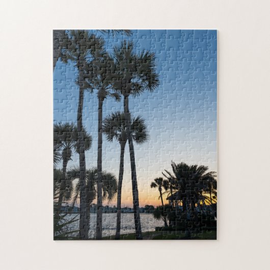 Palmbomen Zonsopkomst Destin Florida Puzzel (Verticaal)
