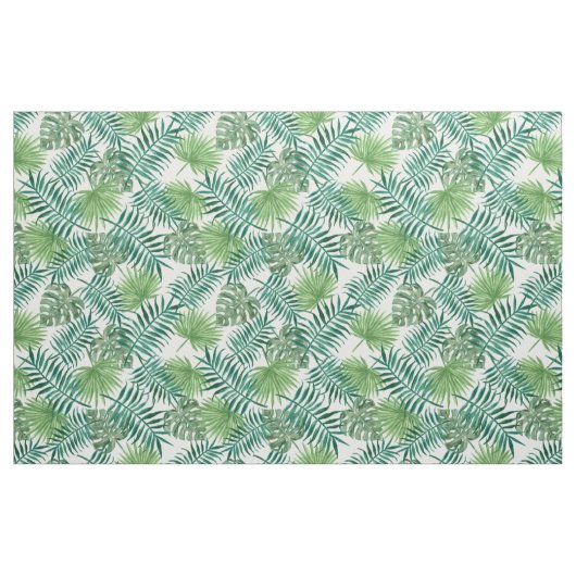 Palmbomenbladeren Tropisch Groen Patroon Stof (Fat Quarter)