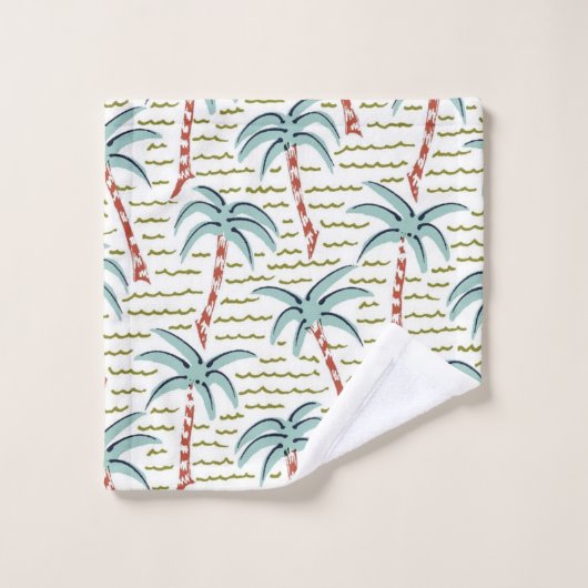 Palmbomenpatroon Bad Handdoek (Wasdoekje)