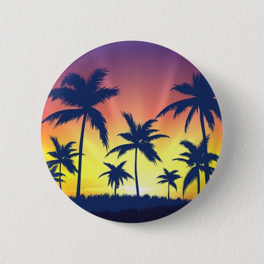 Palmbomenpatroon Ronde Button 5,7 Cm (Voorkant)