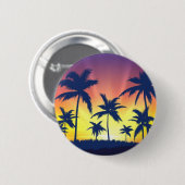 Palmbomenpatroon Ronde Button 5,7 Cm (Voorkant /achterkant)
