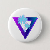 PALMBOODSPELD VAN DE SPELD VAN DE SYNTHWAVE VAN DE RONDE BUTTON 5,7 CM (Voorkant)