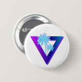 PALMBOODSPELD VAN DE SPELD VAN DE SYNTHWAVE VAN DE RONDE BUTTON 5,7 CM (Voorkant /achterkant)