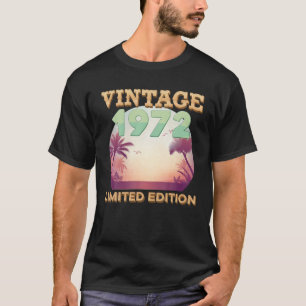 palmboom 1972 Zonnezondag 50 jaar Happy Birthd T-shirt