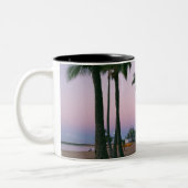 Palmboom 2 tweekleurige koffiemok (Links)