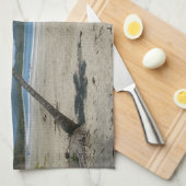 Palmboom aan de strand theedoek (Quarter Fold)