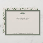 Palmboom - Aangepaste vertakkingstoets Notitiekaartje (Voorkant / Achterkant)