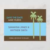 palmboom aankondigingskaart (Voorkant)